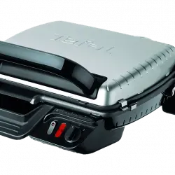 Grill - Tefal GC 305012, Potencia 2000 W, 2 modos de cocción, Barbacoa y panini, Planchas antiadherentes aptas para lavavajillas, Acero Inoxidable