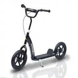 Homcom Scooter Patinete con Freno y Manillar Ajustable Negro