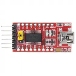 OcioDual Módulo FT232RL FTDI Mini USB a TTL Conversor Serial 3.3-5V con Cable Puerto Adaptador para Arduino