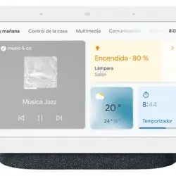 Pantalla inteligente con Asistente de Google - Nest Hub (2 Gen), 7", Micrófono, WiFi, Bluetooth, Carbón