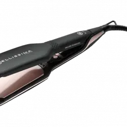 Plancha de pelo - Bellisima Creativy XL Ion, Cerámica, 150-230°C, Calentamiento rápido, Negro y rosa