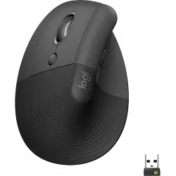 Ratón - Logitech Lift Vertical Ergonómico Mano Izquierda, Inalámbrico, 4000 ppp, Grafito