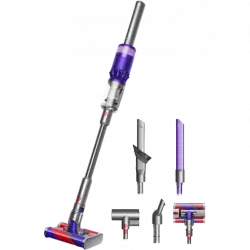 Aspirador escoba - Dyson Omni-Glide, Potencia 50 W, Autonomía 20 min, Inalámbrico, Peso ligero 1.9 kg, Movimientos con giro 360º, Níquel/Azúl