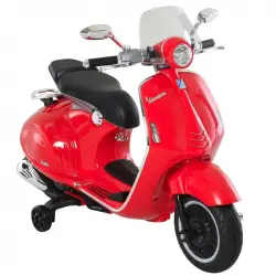 HomCom Vespa Moto Eléctrica 6V Roja