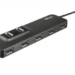 Hub USB - Trust, 2.0, 7 puertos, Negro