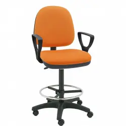 La Silla de Claudia Milano Taburete Giratorio Naranja Asiento y Altura Ajustable