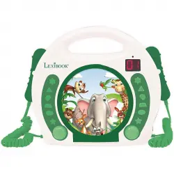 Lexibook Animales Reproductor CD Portátil con 2 Micrófonos