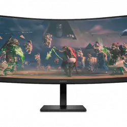 Monitor gaming - HP OMEN 34C curvo , 34", WQHD, 1 ms, 165 Hz, DisplayPort™ 1.4 2 HDMI 2.0, HDR, AMD FreeSync™ Premium, Eyesafe®, Altavoces, Negro