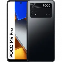 Móvil - POCO M4 Pro, Negro Asfalto, 256 GB, 8 GB RAM, 6.43" FHD+, MediaTek Helio G96, 5000 mAh, Android 11