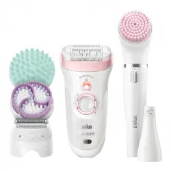 Braun - Silk-épil Beauty Set 9 9-985 De Lujo 7en1: Depiladora Mujer Inalámbrica Wet&Dry: Kit Depilación, Rasurado, Exfoliación Y Limpieza Cuerpo/Rostro