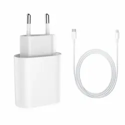 Cable 2 Metros + Base Cargador Fast Charge Pd 3.0 18w Para Iphone 13 Pro Max