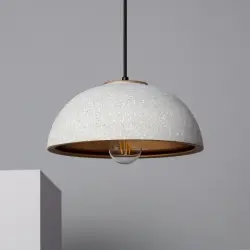 Efectoled Lámpara Colgante De Cerámica Crowe Blanco