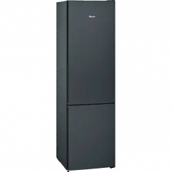 Frigorífico combi - Balay 3KFD763SI Grafito, No Frost, 203 cm, 368 l, Zona ExtraCold 0º C, Cajón ExtraFresh, Negro Inox