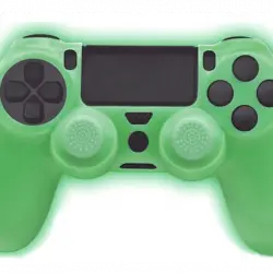 Funda - FR-TEC Glow In The Dark, silicona + Grips, Para PS4, Verde