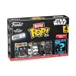 Set 4 figuras Funko Bitty Pop Star Wars Piloto TIE + Stormtrooper + Darth Vader + Figura Sorpresa 2cm