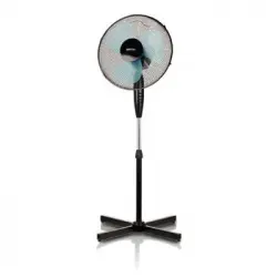 Ventilador Pie Oscilante 42 Cm, 3 Velocidades, Altura Ajustable, Función Bloqueo Oscilación, Silencioso Negro 50w Mpm Mwp-17