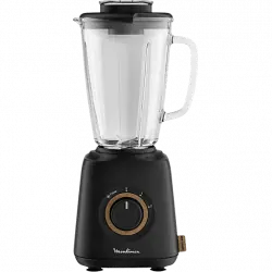 Batidora de vaso - Moulinex Eco Respect LM46EN, 800 W, 1.75 l, 4 Cuchillas, Diseño ecológico, Negro