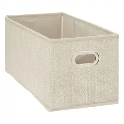 Caja de almacenamiento plegable beige jaspeado 15x31cm