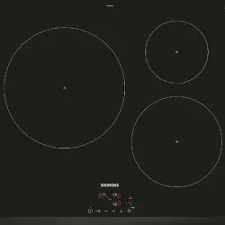 Encimera - Siemens EU631BJB2E, Inducción, Eléctrica, 3 zonas, 28 cm