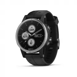 Garmin Fénix 5S Plus Plata con Correa Negra