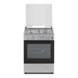 Infiniton - Cocina Compacta 60 CM, Placa De Gas Con 4 Quemadores Y Horno - CC62EHX