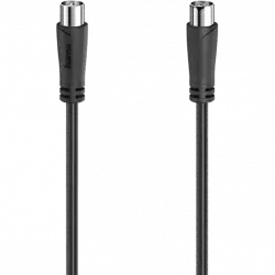 Cable de antena - Hama 205053, Coaxial, 90 dB, 3 m, Negro