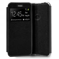 Cool Funda Flip Cover Liso Negro para Xiaomi Redmi Note 8