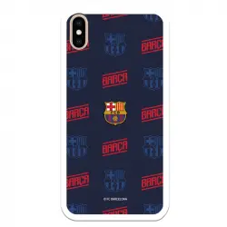 Funda Licencia Oficial FC Barcelona Escudo Patrón Rojo y Azul para iPhone XS Max