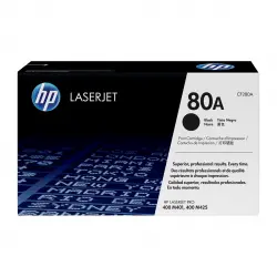 HP - Tóner Original LaserJet 80A Negro (CE280A)