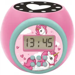 Lexibook Unicornio Reloj Despertador Proyector con Función Temporizador