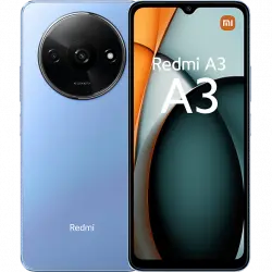 Móvil - Xiaomi Redmi A3, Azul, 64 GB, 3 GB RAM, 6.71" HD+, MediaTek Helio G36, 5000 mAh, Android