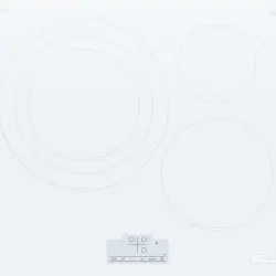 Placa inducción - Bosch PID612BB1E, 3 zonas, 32 cm, 59.2 Zona de Cocción Triple, Sprint, Blanco
