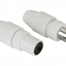 Adaptador - Hama 205212, Conexión coaxial, 2 Unidades, Blanco