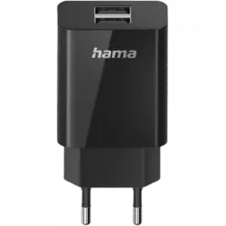 Cargador - Hama Essential Line, USB, Doble, 5 V / 10,5 W, Negro