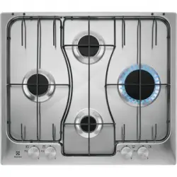 Electrolux Rgg 6242 Lox Hobs Negro, Acero Inoxidable Integrado Encimera De Gas 4 Zona(s)