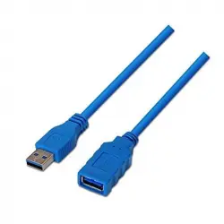 Nanocable Cable USB 3.0 Alargador Macho/Hembra 1m Azul