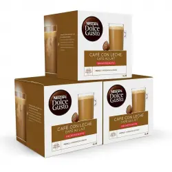 Nescafé Dolce Gusto Café con Leche Descafeinado Pack 3 Cajas de 30 Cápsulas