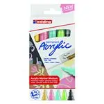 Pack 5 marcadores Acrylics Edding 5100 colores pastel