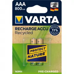 Varta - Pila Recargable Recycled 2u. AAA 800mAh