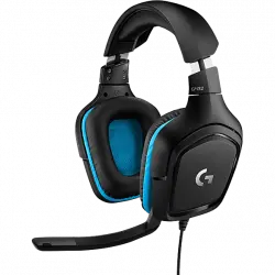 Auriculares gaming - Logitech G432, De diadema, Cable, DTS Headphone:X 2.0, Transductores 50 mm, PC/Xbox One/PS4/Nintendo Switch, Negro y Azul