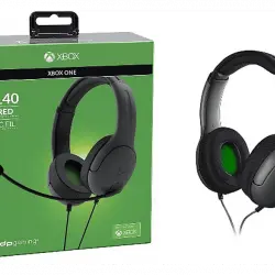 Auriculares gaming - PDP LVL40, De diadema, Con cable, Cable, Micrófono, 40 mm, Gris