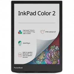 eBook - PocketBook Inkpad Color 2, 7.8 " E-Ink Kaleido™ Plus, 32 GB, Audiolibro, SMARTlight, Wifi, IPX8, Bluetooth, Negro