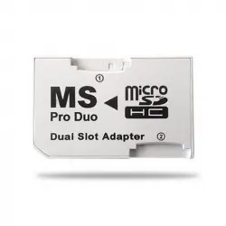 Adaptador Dual MicroSD a Memory Stick Pro Duo Blanco