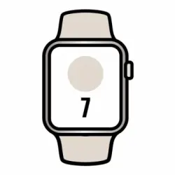 Apple Watch Series 7/ Gps/ Cellular/ 45 Mm/ Caja De Acero/ Correa Deportiva Blanco Estrella