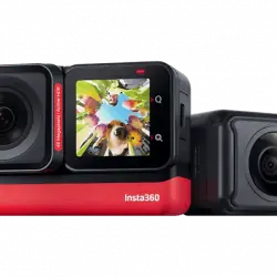 Cámara deportiva - Insta 360 ONE RS Twin, Lentes 4K y 360, 48 megapixels, WiFi, Zoom 2.7x, Rojo