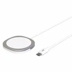 Cargador Inducción 15w Fijación Magnética Magsafe Función Soporte Akashi Blanco