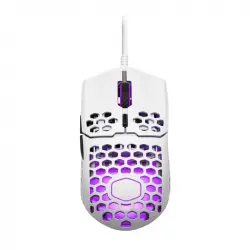 Cooler Master MM711 RGB-LED Ratón Gaming 16000 DPI Blanco Opaco