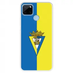 Funda Para Realme C21y Del Cádiz Escudo Fondo Bicolor - Licencia Oficial Cádiz Cf