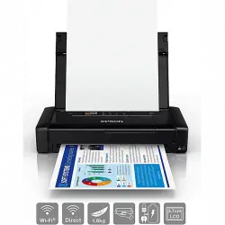Impresora - Epson C11CH25401 WorkForce WF-110W , WiFi, Inalámbrica, Inyección de tinta, 14 ppm, Negro