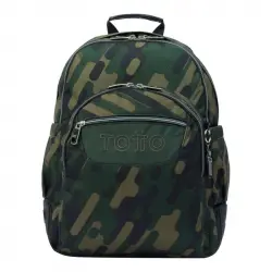 Mochila Escolar Totto Verde Militar Crayoles Verde